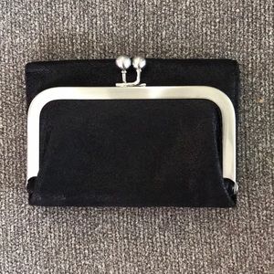 Hobo Robin wallet, shimmer black leather